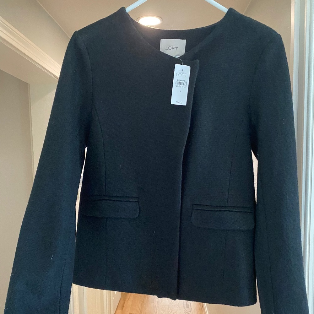 Loft black blazer size 4